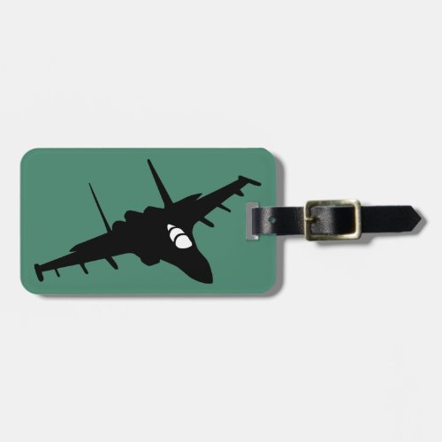 Fighter aircraft luggage tag
