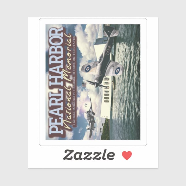 FIGHTER AIRCRAFT - PEARL HARBOR NATIONAL MEMORIAL  STICKER (Sheet)