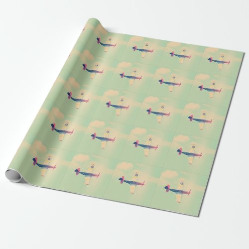 Fighter Airplane Wrapping Paper
