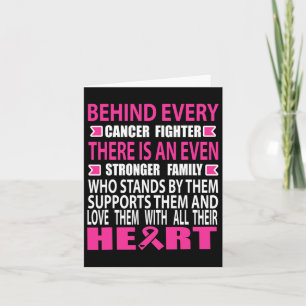 Fighter And Strong Family Breast Cancer Awareness  Card