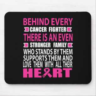 Fighter and strong family Breast cancer awareness  Mouse Pad