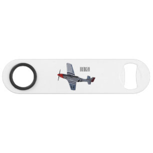 Fighter-bomber cartoon illustration bar key