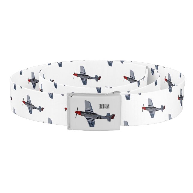 Fighter-bomber cartoon illustration belt (Coil)