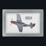 Fighter-bomber cartoon illustration belt buckle<br><div class="desc">Fighter-bomber cartoon illustration</div>