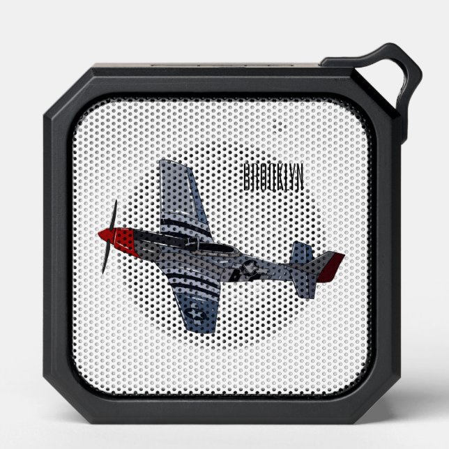 Fighter-bomber cartoon illustration bluetooth speaker (Front)