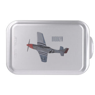 Fighter-bomber cartoon illustration cake pan