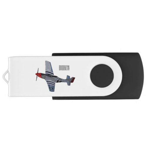 Fighter_bomber cartoon illustration flash drive