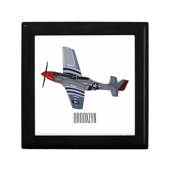 Fighter-bomber cartoon illustration gift box (Front)