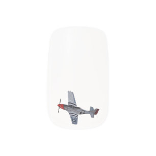 Fighter-bomber cartoon illustration minx nail art