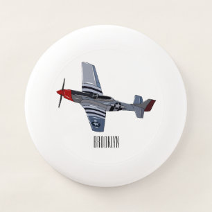 Fighter-bomber cartoon illustration Wham-O frisbee