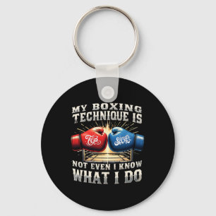 Fighter Boxing Gloves - Funny Gym Quote - Retro Bo Keychain