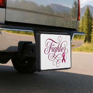 Fighter Breast Cancer Awareness Hitch Cover
