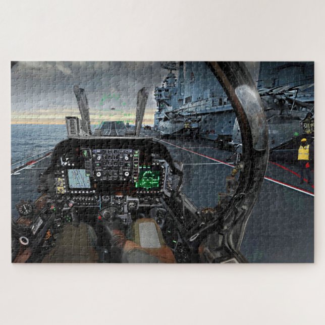 Fighter Cockpit on Carrier Jigsaw Puzzle 1014 pc. (Horizontal)