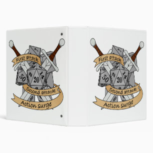 Fighter Dice Design 3 Ring Binder