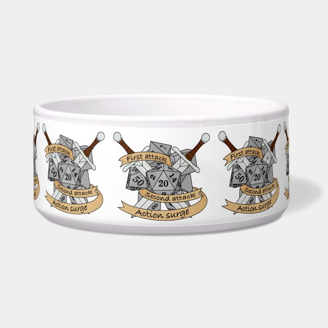 Fighter Dice Design Bowl (Front)