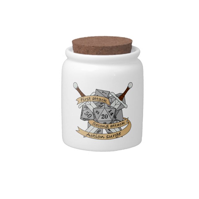 Fighter Dice Design Candy Jar (Front)