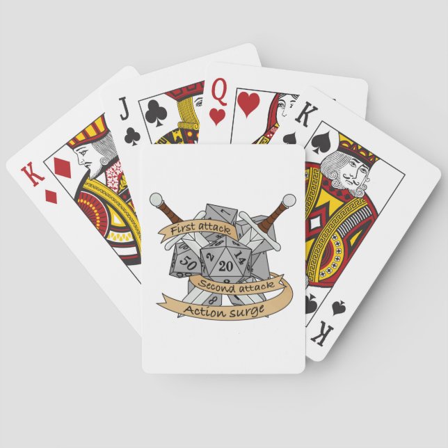 Fighter Dice Design Poker Cards (Back)