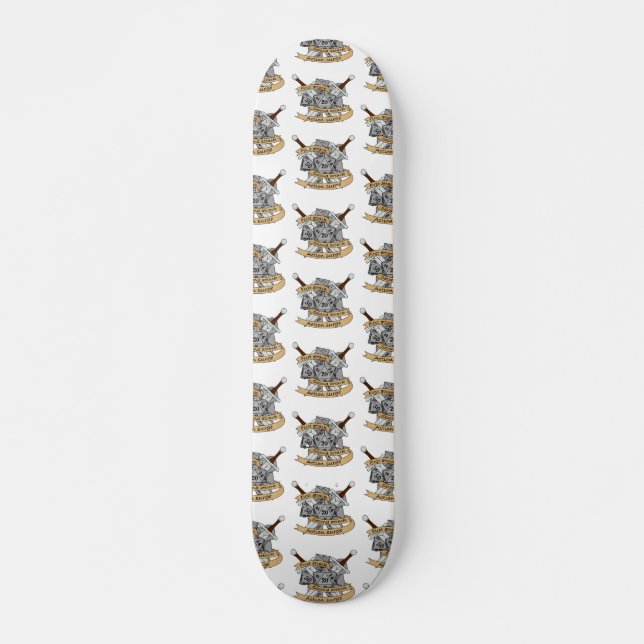 Fighter Dice Design Skateboard (Front)