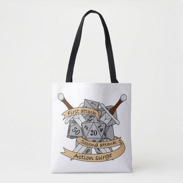 Fighter Dice Design Tote Bag (Front)