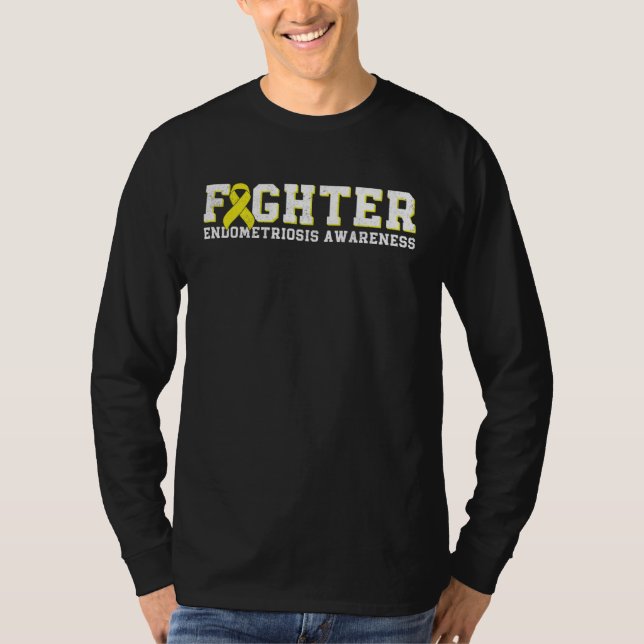 Fighter Endometriosis Awareness Month Ribbon Endo  T-Shirt (Front)