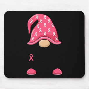 Fighter Gnome - Breast Cancer Awareness Gnome Cost Mouse Pad
