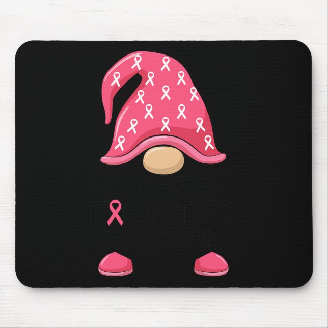 Fighter Gnome - Breast Cancer Awareness Gnome Cost Mouse Pad (Front)