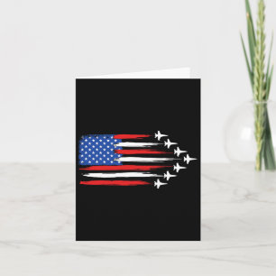 Fighter Jet Airplane American Flag Fighter Jets 4t Card