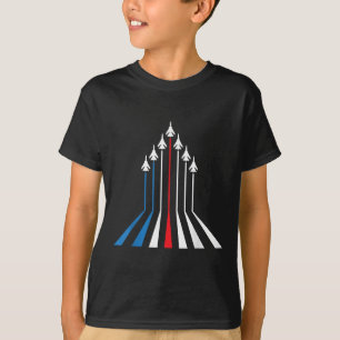 Fighter Jet Airplane Usa Flag 4th Of July Patrioti T-Shirt