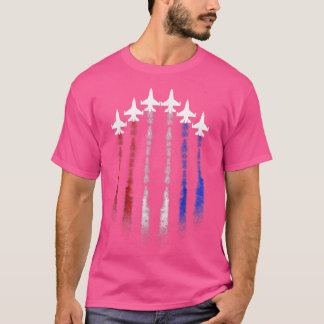 Fighter Jet American Flag Patriot Happy 4th Of Jul T-Shirt