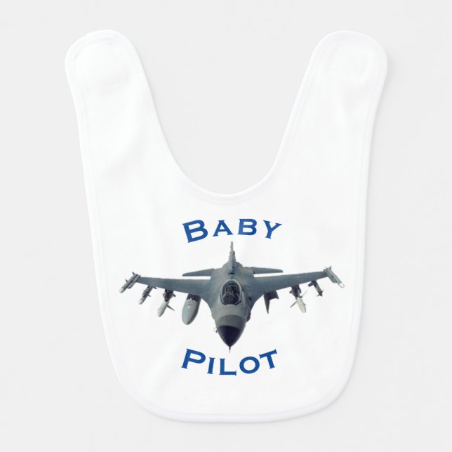 Fighter Jet Baby Bib (Front)