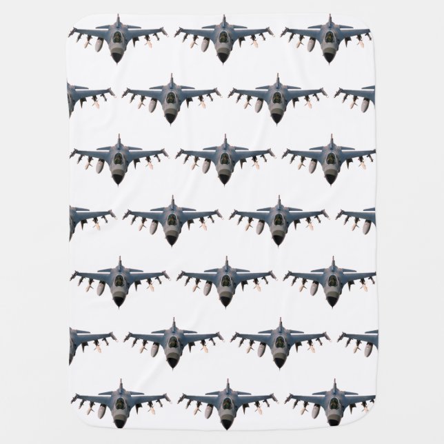 Fighter Jet Baby Blanket (Front)