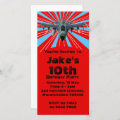 Fighter Jet Birthday Party Invitation (Front/Back)