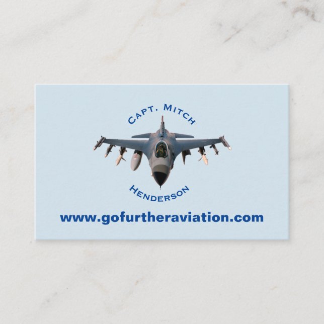 Fighter Jet Business Card (Front)