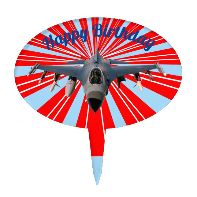 Fighter Jet Cake Topper (Front)