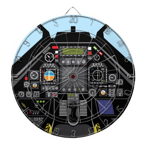 Fighter Jet Cockpit Dartboard With Darts