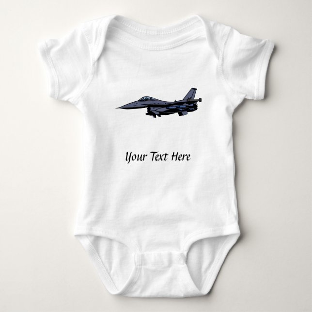 Fighter Jet Flying Baby Bodysuit (Front)