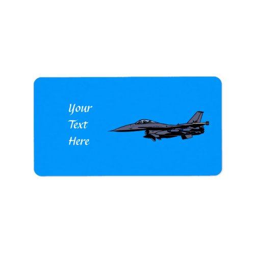 Fighter Jet Flying Label