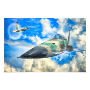 FIGHTER JET GOING SUPERSONIC F-5N Tiger II Photo P Print