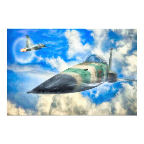 FIGHTER JET GOING SUPERSONIC F_5N Tiger II Photo Print