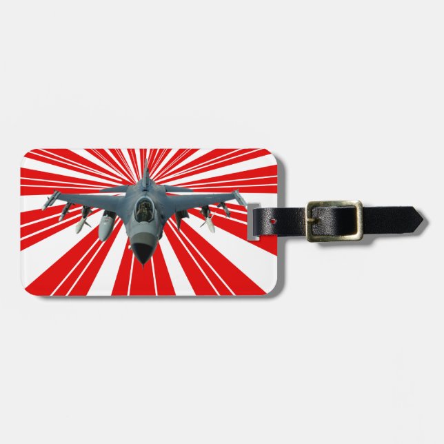 Fighter Jet Luggage Tag (Front Horizontal)