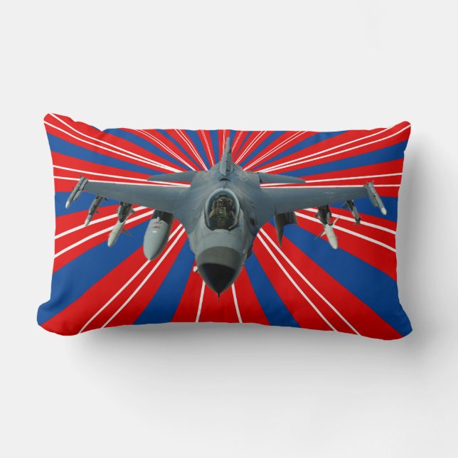 Fighter Jet Lumbar Pillow (Front)