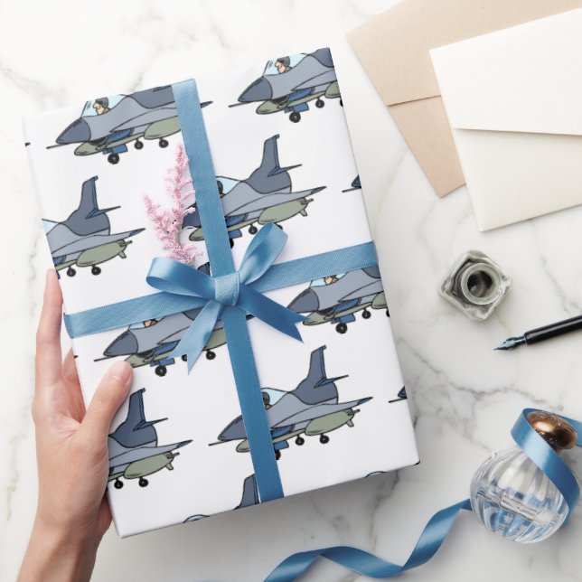 Fighter Jet Military Wrapping Paper (Gifting)