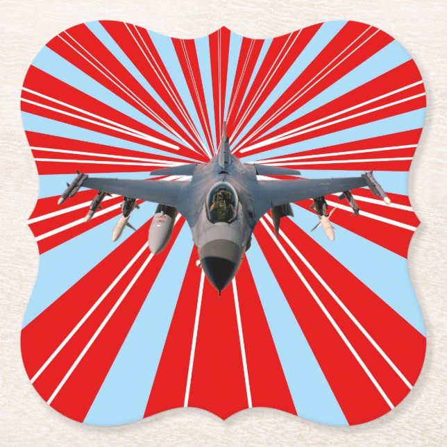 Fighter Jet Paper Coaster (Front)