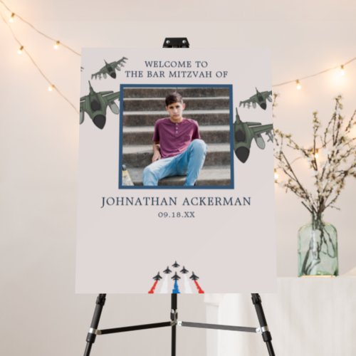 Fighter Jet  Photo Bar Mitzvah Welcome Foam Board