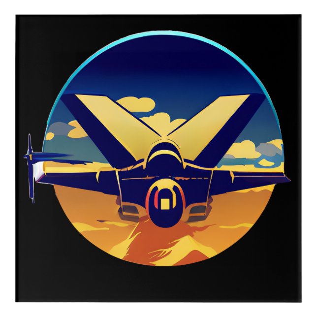 Fighter Jet Plane Acrylic Print (Front)