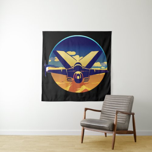 Fighter Jet Plane Tapestry