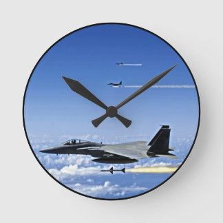 Fighter Jet Round Clock