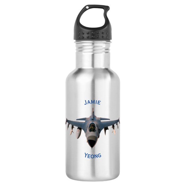 Fighter Jet Stainless Steel Water Bottle (Front)