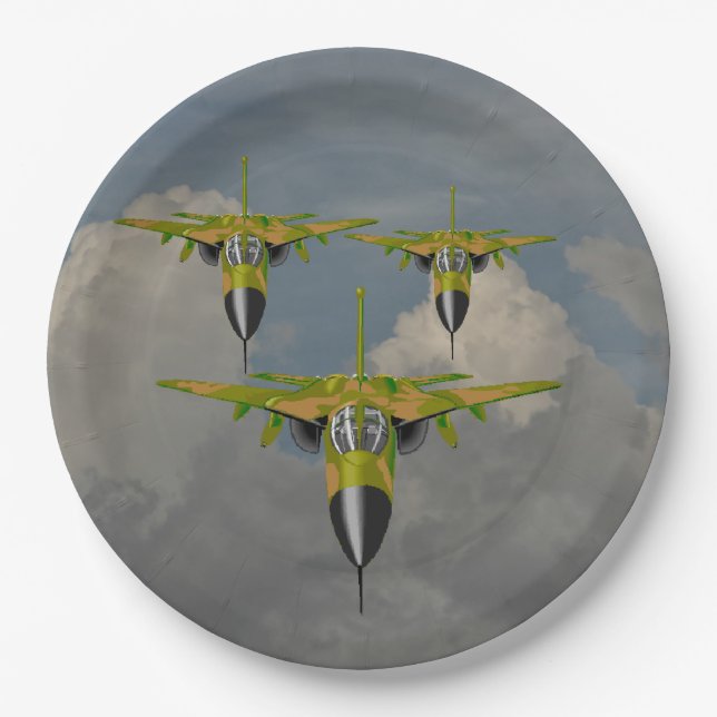 FIGHTER JETS PAPER PLATES (Front)