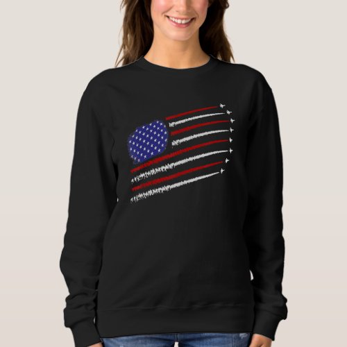Fighter Jets With Usa American Flag 4th Of July Ce Sweatshirt